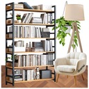 Книжный книжный шкаф Segreators High Loft Metal Industrial Style