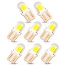 8X ЛАМПОЧКА СВЕТОДИОД LED W5W COB 2 ДИОДИ 4-CHIP T10 СИЛИКОН фото 1