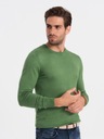 Klasický pánsky sveter s okrúhlym výstrihom zelený V13 OM-SWBS-0106 S EAN (GTIN) 5902228906285
