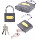 ПРОТИВОВЗЛОМНОЙ НАВЕСНОЙ ЗАМОК, СЕРЫЙ, 38MM +3 КЛЮЧА, БАРБЕК