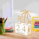 Calendar Decoration Square Desktop Perpetual Home for Digital Wrought Iron