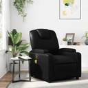 Rozkładany fotel masujący, czarny, sztuczna skóra Marka VidaXL