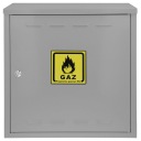 Газовый бокс 60x80x25 серый с пластинами