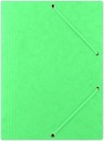 Папка из картона зеленого цвета на резинке.