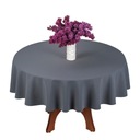 ELEGANCKI GŁADKI OWALNY OBRUS OWAL GRAFIT 120x260