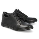 PÓŁBUTY OBUWIE POLSKIE SKÓRA TRAMPKI 088 CZARNY R 44