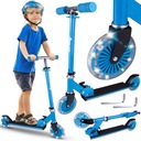 ДЕТСКИЙ СКУТЕР, ПОДСВЕТКА, СВЕТОДИОДНЫЕ КОЛЕСА, РЕГУЛИРОВКА ВЫСОТЫ, ТОРМОЗ, СКЛАДНОЙ