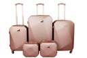 ЭЛЕГАНТНЫЙ НАБОР ДОРОЖНЫХ ЧЕМОДАНОВ 5 В 1 ЛЕГКИЙ ПРОЧНЫЙ 2 ПУТЕВКИ 3 ЧЕМОДАНА