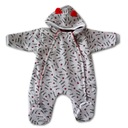 Комбинезон 62 см, серый с надписями