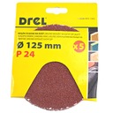 Диски для наждачной бумаги на липучке 125мм P24 - 5 шт.