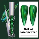 Tekutý peľ na nechty holografický Liquid Powder zelený EL-05 Stav balenia originálne
