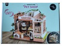 Miniaturowy domek PET SHOP DIY z oświetleniem LED 3D