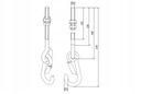 Крючок для качелей, гамака с карабином М10х190мм.