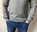 H&M sweter męski 100%wełna merino rozmiar:L Kolor szary
