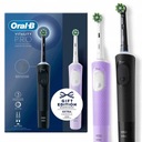 2x ELEKTRICKÁ ZUBNÁ KEFKA ORAL-B VITALITY PRO D103 ČIERNA + FIALOVÁ