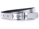 Женский кожаный брючный ремень SILVER | XXL