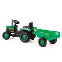 Detský traktor Dolu čierny, zelený Farba Čierna Zelená