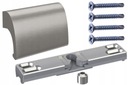ZATRZASK BALKONOWY POCHWYT DRZWI ALUMINIOWY ZAMEK PALACZA INOX SZCZOTKOWANY