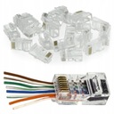 Прямой модульный разъем RJ45 UTP категории 5e, 100 шт.