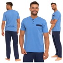 МУЖСКАЯ ХЛОПКОВАЯ ПИЖАМА С КОРОТКИМИ РУКАВАМИ MORAJ BLUE Размер L