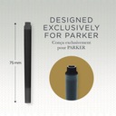 Картриджи для перьевой ручки PARKER QUINK с черными чернилами, 5 шт.
