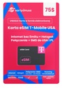 eSIM T-Mobile США SIM-карта $ 75 без ограничений + PL