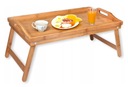 STOLIK ŚNIADANIOWY POD LAPTOP DO ŁÓŻKA TACA BAMBUSOWA DREWNIANA NA PREZENT