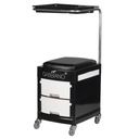 Pomocnik - taboret do pedicure 16 plus czarny/biał