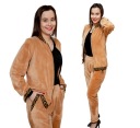 СПОРТИВНЫЙ КОСТЮМ ЖЕНСКИЙ, КОМПЛЕКТ НА МОЛНИЯХ, ВЕЛЮР, ЦВЕТА, 4XL