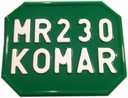 Tablica motorower skuter komar romet zielona retro