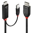 Lindy 41499 Кабель-переходник 2 м HDMI + USB Type-A DisplayPort Черный