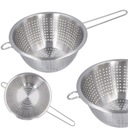 COLANDER, кухонный дуршлаг из нержавеющей стали с ручкой, 21 см