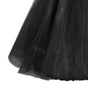 Dlhá sukňa s elastickým pásom v páse, čierna Kolekcia Spódnica krynolinowa z tiulową halką Długa na