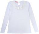 Белая, элегантная БЛУЗКА для девочки 164 H200B