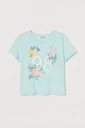 Блузка-футболка мятного цвета H&M, размер 134/140