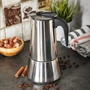 KAWIARKA INDUKCYJNA STALOWA 9 KAW 450 ml zaparzacz do kawy espresso srebrna Pojemność (w filiżankach) 9