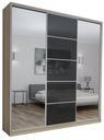 ШКАФ РАЗДВИЖНЫЙ - 3D1L TORONTO 170x250 SONOMA LACOBEL+2xЗЕРКАЛО