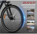Женский/мужской электрический велосипед Samebike 500 Вт 15 Ач 27,5 дюйма 80 км серый