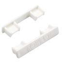 ЗАГЛУШКА КОВАЛЬСКОГО ДЛЯ АЛЮМИНИЕВЫХ РЕЛЬСОВ ОДНОПОЛЕЙНАЯ ДВУХПУСОВАЯ БЕЛАЯ 2 ШТ.