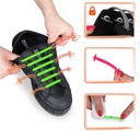Удобные зеленые спортивные силиконовые шнурки.
