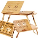 СТОЛИК ДЛЯ НОУТБУКА, БАМБУКОВАЯ ПОДСТАВКА ДЛЯ КРОВАТИ, ПОДНОС, РАСШИРЯЕМЫЙ, РЕГУЛИРУЕМЫЙ