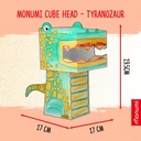 Monumi Sada Cube Head Dino - Tyranosaurus, Brachiosaurus, Velociraptor Značka inna