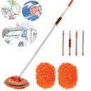 ЩЕТКА ДЛЯ МЫТЬЯ АВТОМОБИЛЕЙ ИЗ МИКРОФИБРЫ 158 СМ, ВРАЩАЮЩАЯСЯ НА 180° ГОЛОВКА