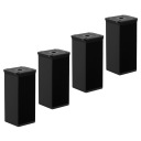 4x NÓŻKA MEBLOWA KWADRATOWA REGULOWANA 100MM CZARNA