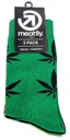 ponožky Meatfly Ganja Green 3 Pack - Multicolor Strih ponožky