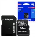 KARTA PAMIĘCI MICROSD 64GB microSDHC class 10 UHS-I + adapter SD