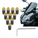 10X MOTOS BOULONS AVANT VITRES VIS M5X16MM UNIVERSEL COULEUR DORÉEphoto 14