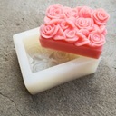 Силиконовая форма для отливки мыльной основы, мыльных роз, мыла, свечей, воска.