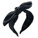 Широкая черная лента для волос с бантом, бантиком, узлом в стиле пин-ап, ретро