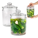 ПИЩЕВЫЕ БАНКИ ДЛЯ ОГУРЦОВ 2Л, СТЕКЛЯННЫЕ, С КРЫШКОЙ CICHO, НАБОР 2 ШТ.